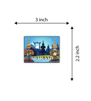 Thailand Country Wooden Fridge Magnet Sticker Refrigerator Door, Home & Kitchen Decor Accessories Travel Souvenir Stylish Gift Item